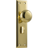 Door Knob Richmond Privacy Pair Polished Brass H200xW50xP62mm in Polished Brass
