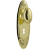 Door Knob Fitzroy Lock Pair Polished Brass H205xW63xP60mm in Polished Brass