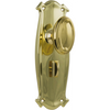 Door Knob Bungalow Privacy Pair Polished Brass H197xW68xP60mm in Polished Brass
