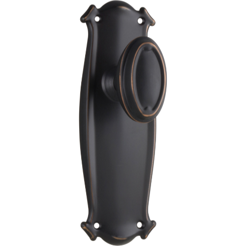 Door Knob Bungalow Latch Pair Antique Copper H197xW68xP60mm in Antique Copper