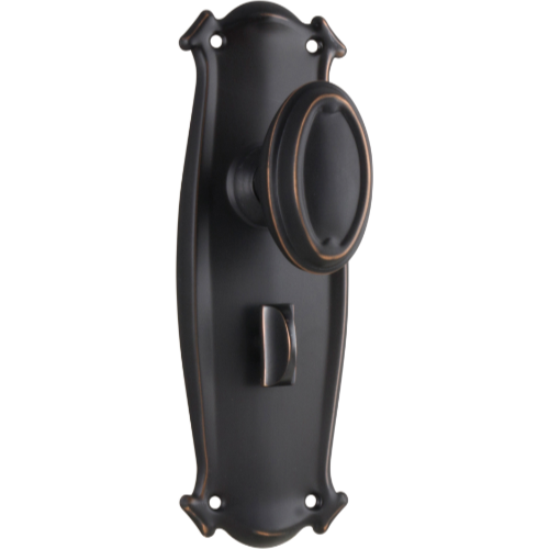 Door Knob Bungalow Privacy Pair Antique Copper H197xW68xP60mm in Antique Copper