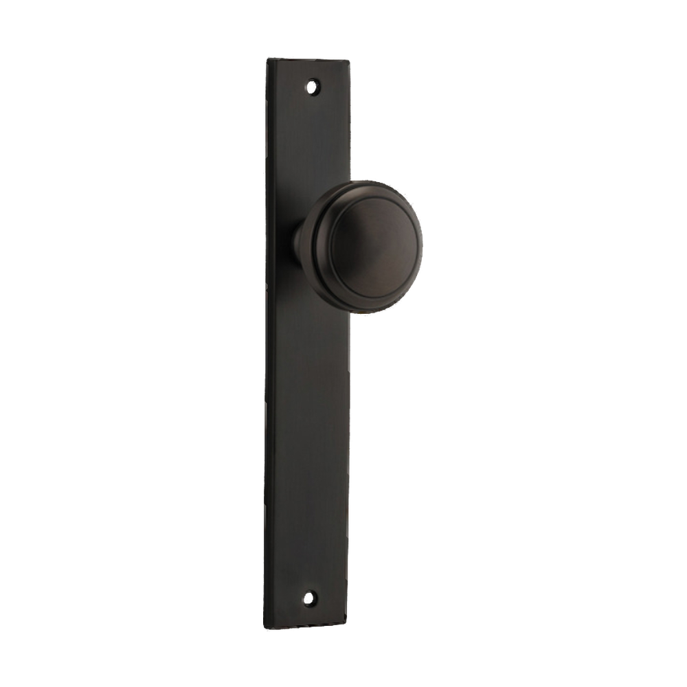 Door Knob Paddington Rectangular Latch Signature Brass H240xW38xP68mm in Signature Brass