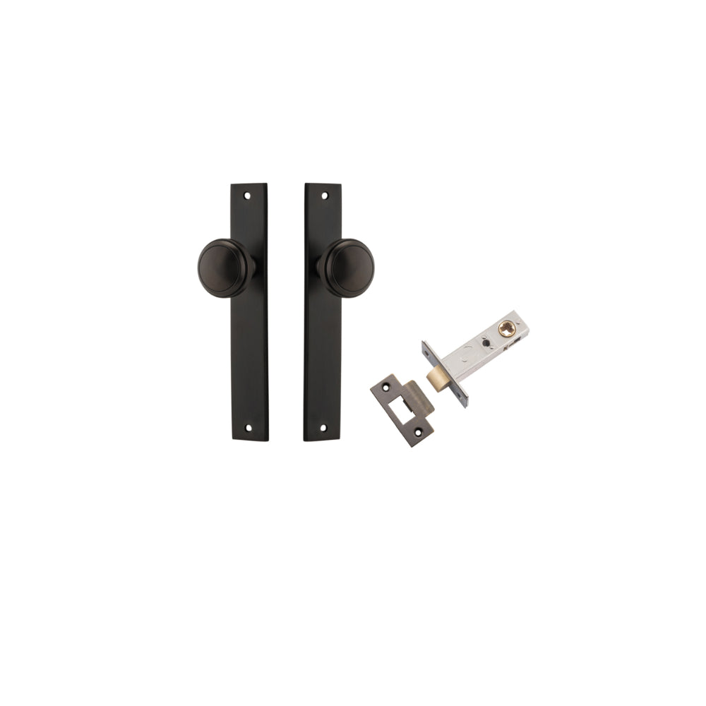 Door Knob Paddington Rectangular Latch Signature Brass H240xW38xP68mm Passage Kit Tube Latch Split Cam 'T' Striker Signature Brass Backset 60mm in Signature Brass