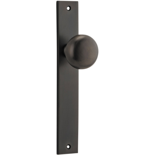 Door Knob Cambridge Rectangular Latch Signature Brass H240xW38xP67mm in Signature Brass