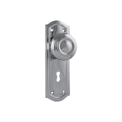 Door Knob Kensington Lock Pair Chrome Plated H175xP57xW58mm in Chrome Plated