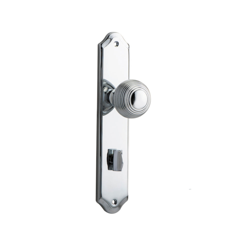 Door Knob Guildford Shouldered Privacy Polished Chrome CTC85mm H237xW50xP60mm in Polished Chrome