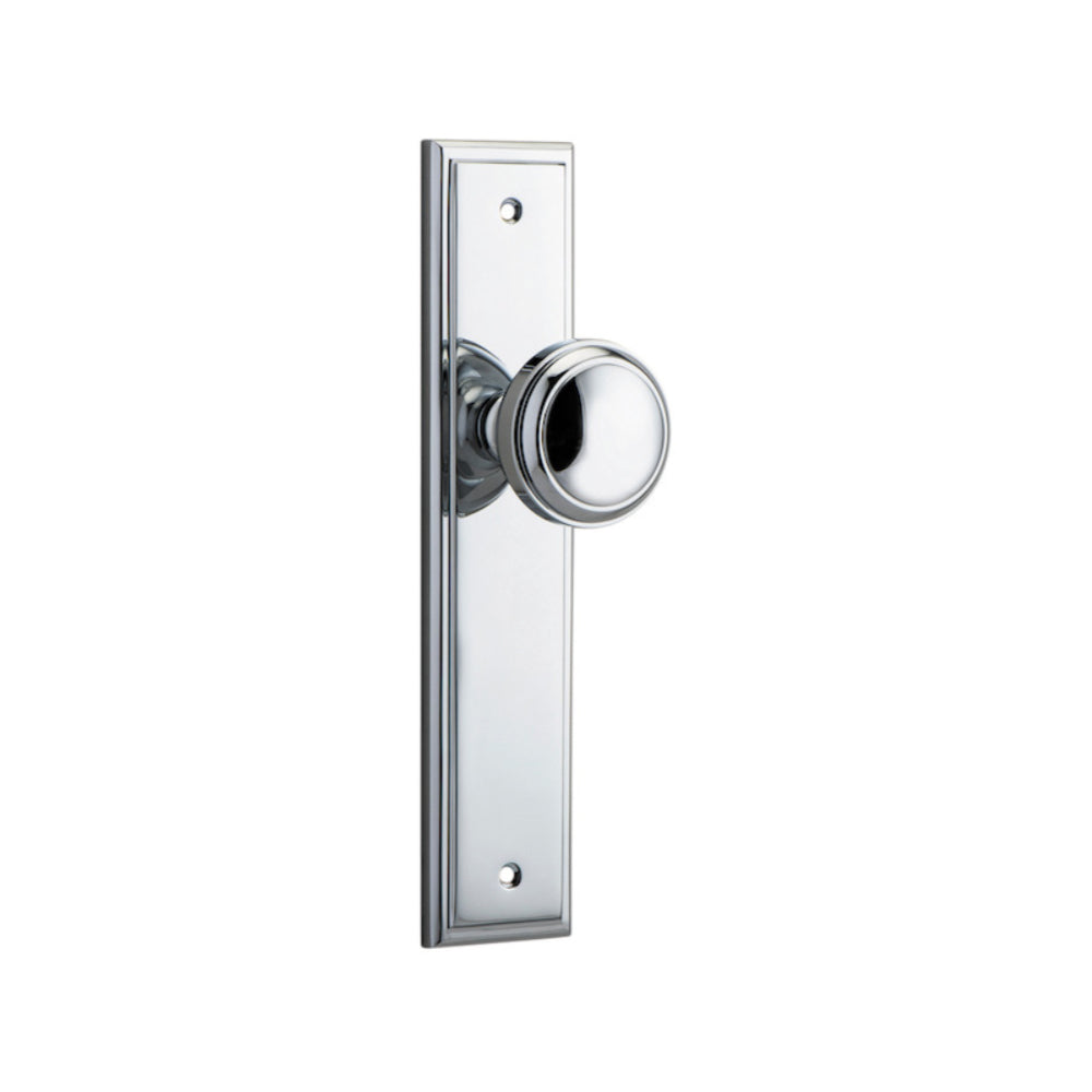 Door Knob Paddington Stepped Latch Polished Chrome H237xW50xP68mm in Polished Chrome