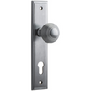 Door Knob Guildford Stepped Euro Brushed Chrome CTC85mm H237xW50xP60mm in Brushed Chrome