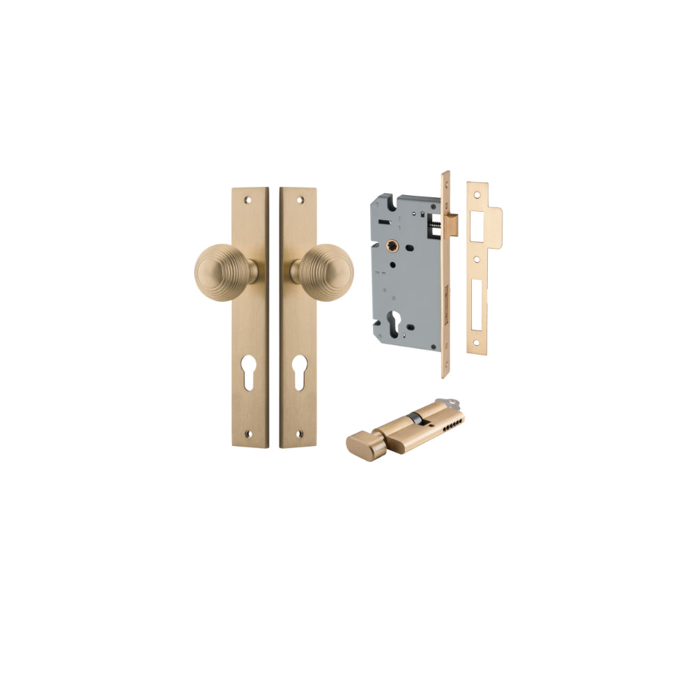 Door Knob Guildford Rectangular Euro Brushed Brass CTC85mm H240xW38xP60mm Entrance Kit Mortice Lock Euro Brushed Brass CTC85mm Backset 60mm, Euro Cylinder Key Thumb 6 Pin Brushed Brass L70mm
KA1 in Brushed Brass