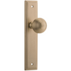 Door Knob Guildford Stepped Latch Brushed Brass H237xW50xP60mm in Brushed Brass