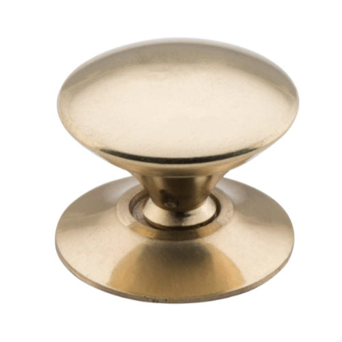 Cupboard Knob Sheet Brass Victorian Polished Brass D25xP22mm in Polished Brass