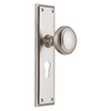Door Knob Milton Euro Pair Satin Nickel H200xW50xP73mm in Satin Nickel