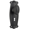 Door Knob Bungalow Lock Pair Matt Black H197xW68xP60mm in Matt Black
