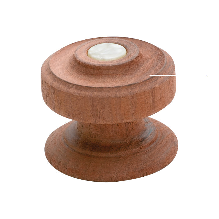 Cupboard Knob Mushroom Wooden Screw Mahogany D54xP39mm in Cedar Finish