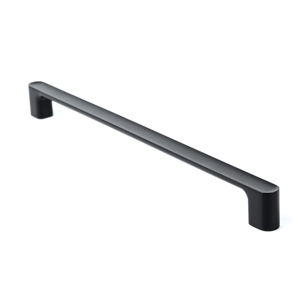 Momo LUV cabinet pull handle in matte black with sleek, modern design for kitchen or furniture cabinets.