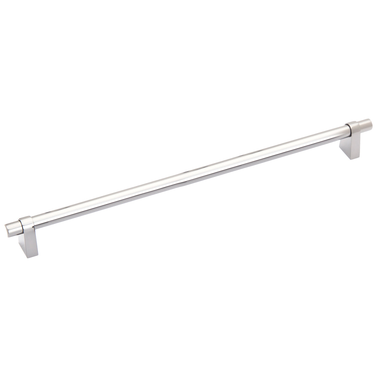 Momo Loreto cabinet pull handle in polished nickel finish, featuring sleek, modern design for kitchen or bathroom cabinetry.