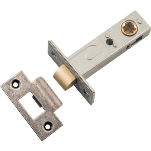 Iver Hard Sprung Split Cam Tube Latch for architectural hardware, showing the metal latch mechanism and mounting components.