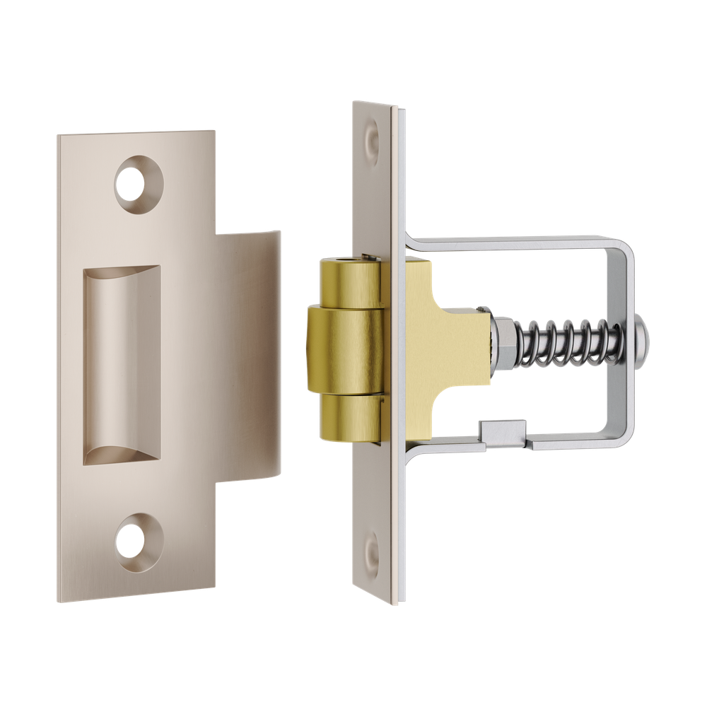 Tube Latch Roller with Face Plate & Striker Satin Nickel in Satin Nickel
