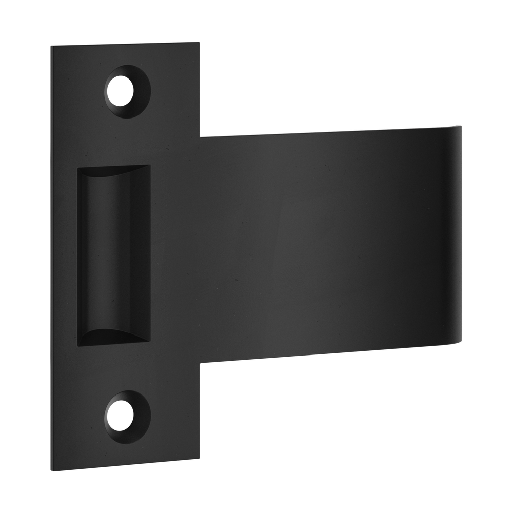 Iver Extended Strike for Roller Tube Latch, architectural hardware, showing metal strike plate with mounting holes and latch compatibility