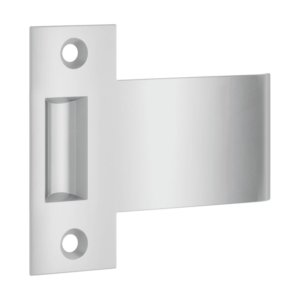 Iver Iver Extended Strike to Suit Roller Tube Latch, architectural hardware, showing metal strike plate with mounting holes.