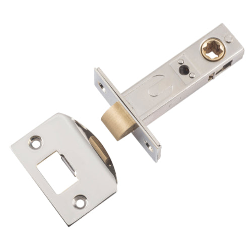 Tube Latch Split Cam 'D' Striker Polished Nickel Backset 60mm in Polished Nickel