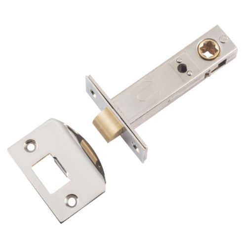 Tube Latch Split Cam 'D' Striker Polished Nickel Backset 70mm in Polished Nickel
