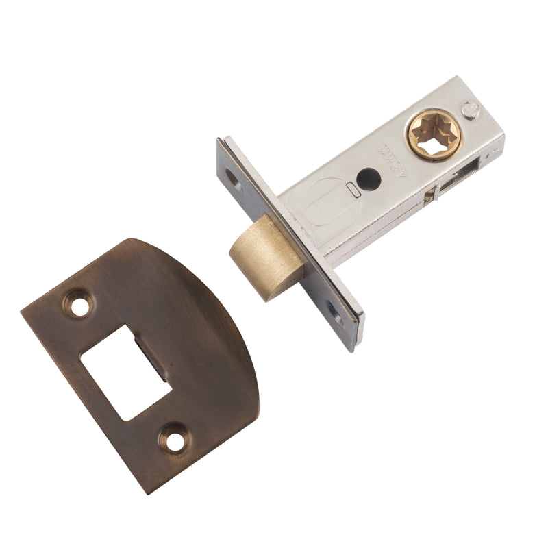 Tube Latch Split Cam 'D' Striker Antique Brass Backset 45mm in Antique Brass