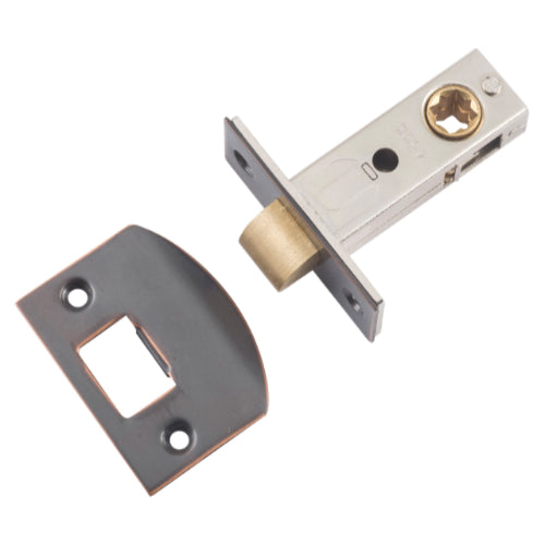 Tube Latch Split Cam 'D' Striker Antique Copper Backset 45mm in Antique Copper