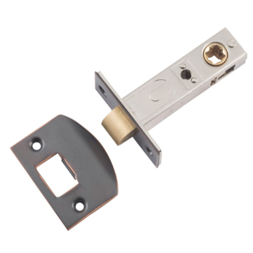 Tube Latch Split Cam 'D' Striker Antique Copper Backset 60mm in Antique Copper