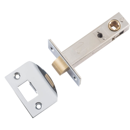 Tube Latch Split Cam 'D' Striker Chrome Plated Backset 70mm in Chrome Plated