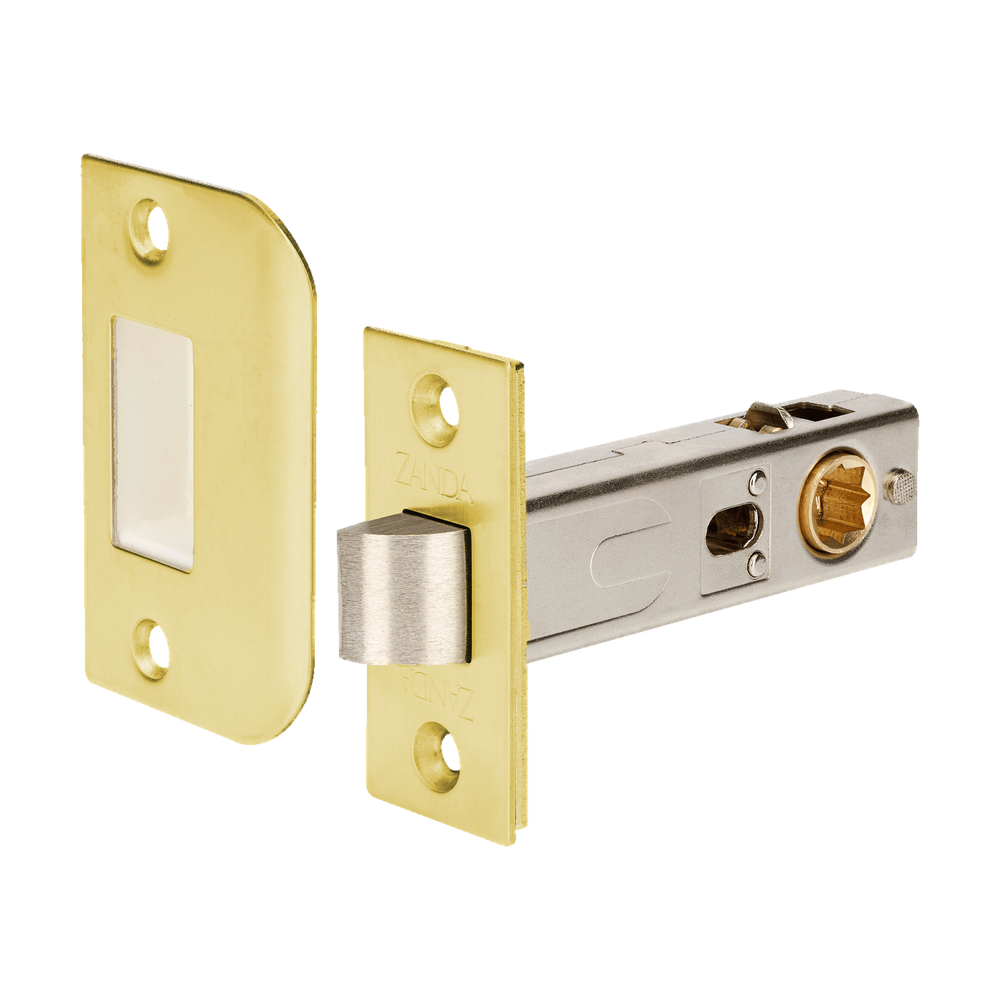 Tubular Latch, 60mm Backset in Satin Brass