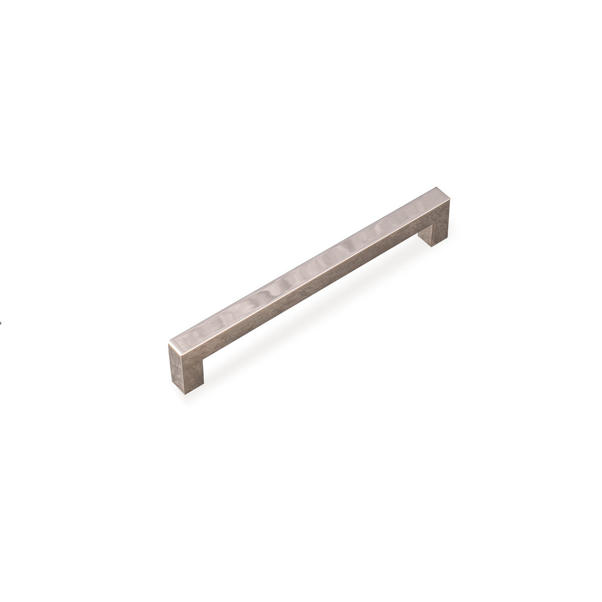 Momo LIBERTY cabinet pull handle in polished nickel finish with sleek, modern design for kitchen or bathroom cabinets.