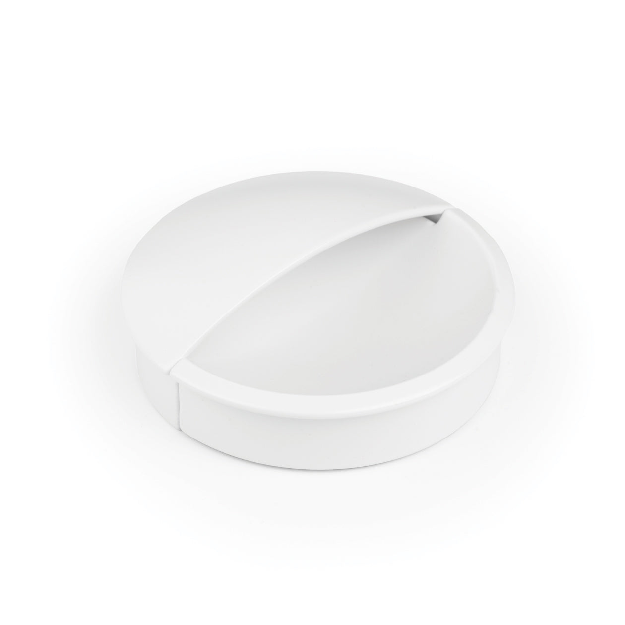 Momo LIDD Flush Pull in white finish showing sleek, modern hardware design for cabinetry or furniture installation