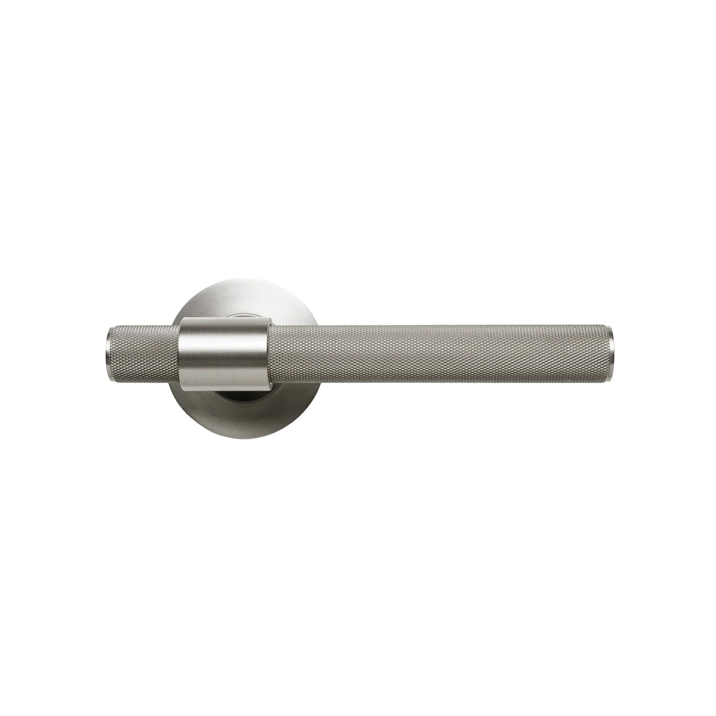 MOMO BELGRAVIA KNURLED LEVER HANDLE SET DULL BRUSHED NICKEL in Dull Brushed Nickel
