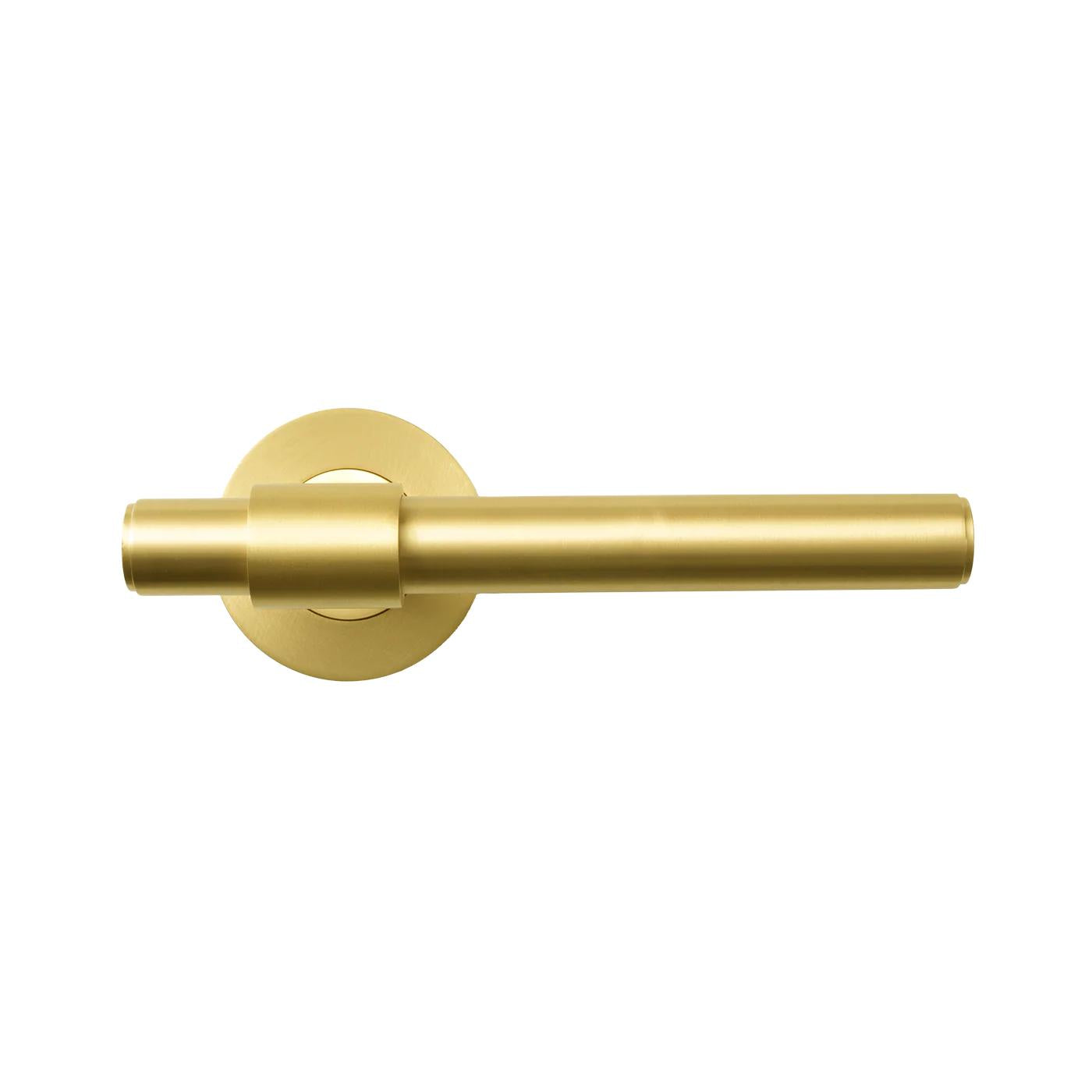 MOMO BELGRAVIA PLAIN LEVER HANDLE SET BRUSHED SATIN BRASS in Brushed Satin Brass