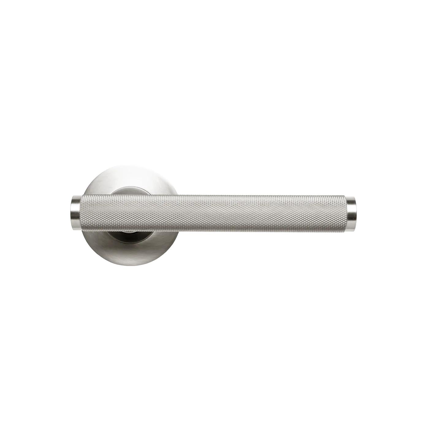MOMO BELLEVUE KNURLED LEVER HANDLE SET DULL BRUSHED NICKEL in Dull Brushed Nickel