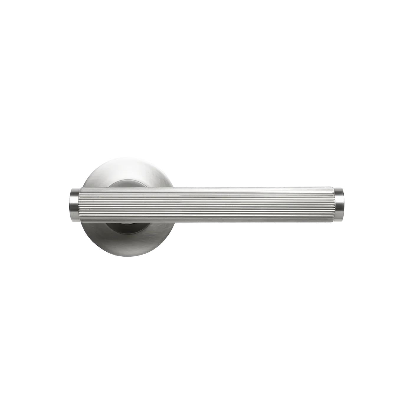 MOMO BELLEVUE LINED LEVER HANDLE SET DULL BRUSHED NICKEL in Dull Brushed Nickel
