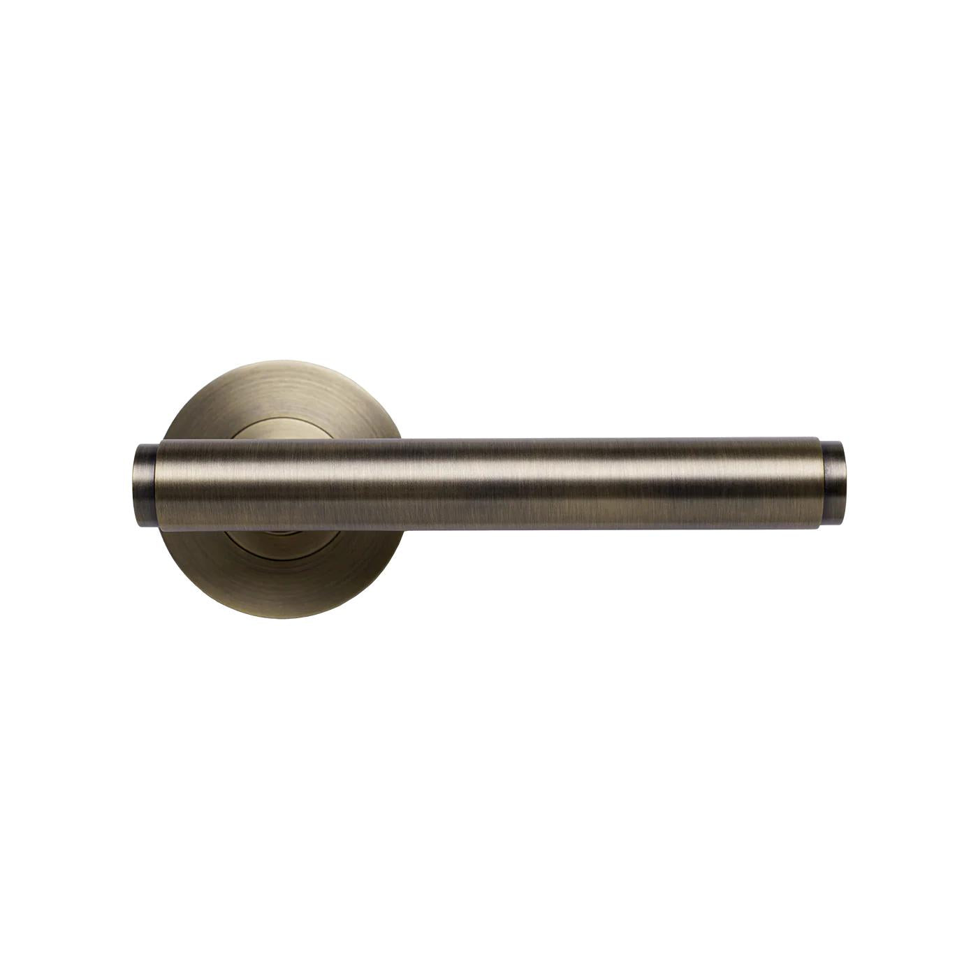 MOMO BELLEVUE PLAIN LEVER HANDLE SET DARK BRUSHED BRASS in Dark Brushed Brass