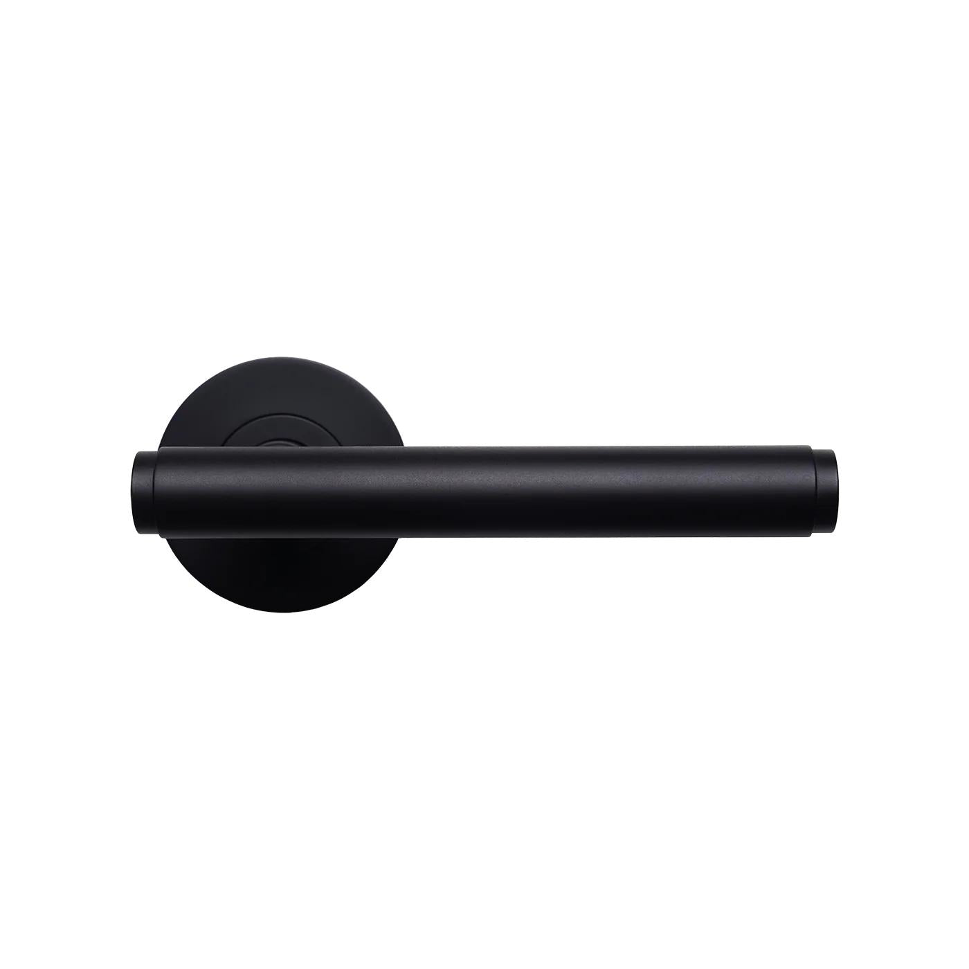 MOMO BELLEVUE PLAIN LEVER HANDLE SET MATT BLACK in Matt Black