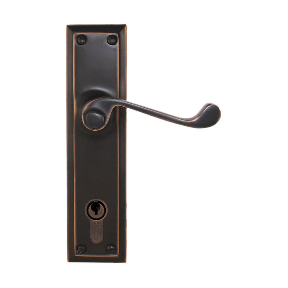 Lever Latch (CC 85mm) ATQ 200x50mm in Antique Copper