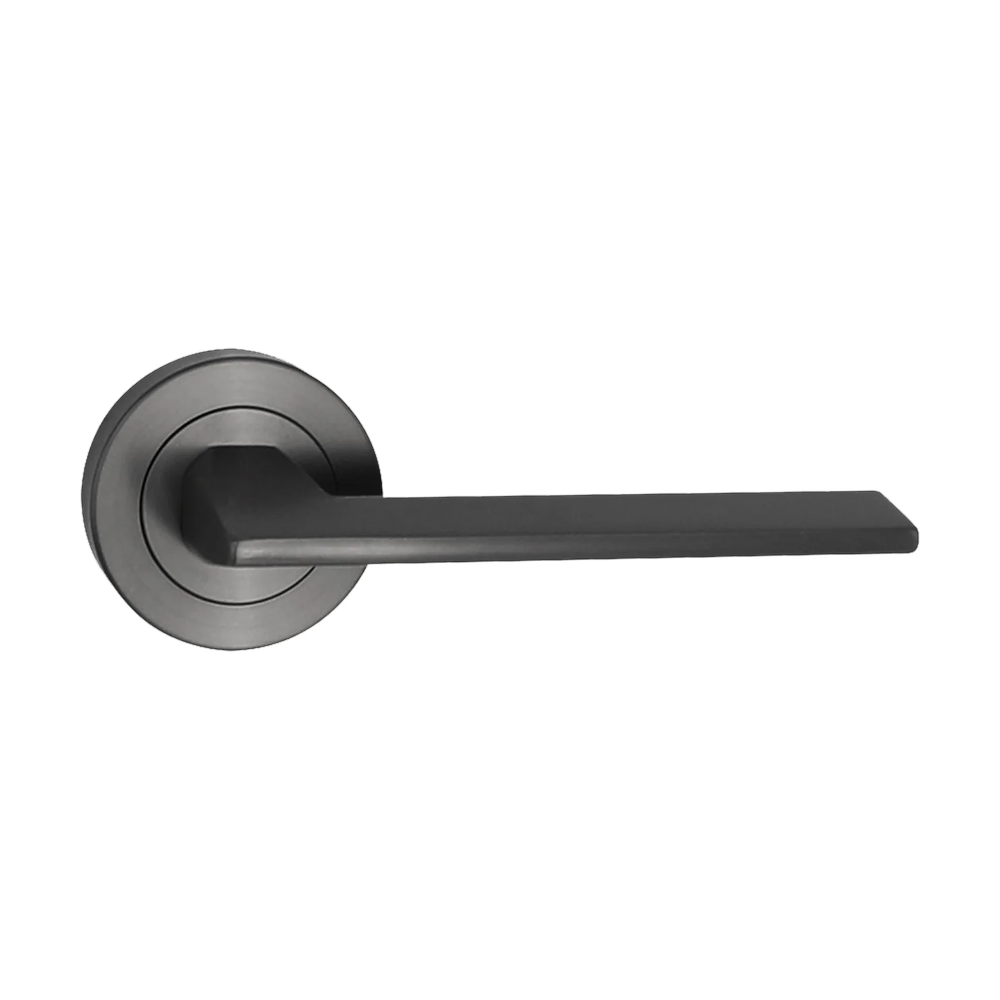Architectural Lever 316SS Graphite Satin Gunmetal Grey 52mm in Graphite PVD