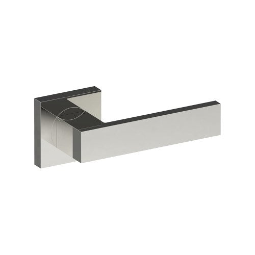 BAR Door Handles on Square Rose Concealed Fix Rose (Latch/Lock Sold Seperately) in Polished Stainless Steel