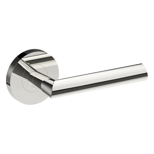 COMO Door Handles on Ø65mm Rose (Latch/Lock Sold Seperately) in Polished Stainless Steel