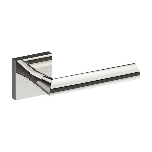 COMO Door Handles on Square Rose Concealed Fix Rose (Latch/Lock Sold Seperately) in Polished Stainless Steel