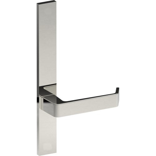 DIJON Door Handle on B02 EXTERNAL Australian Standard Backplate, Concealed Fixing (Half Set) in Polished Stainless Steel