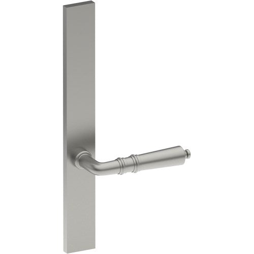 LATINA Door Handle on B02 EXTERNAL Australian Standard Backplate, Concealed Fixing (Half Set) in Satin Stainless
