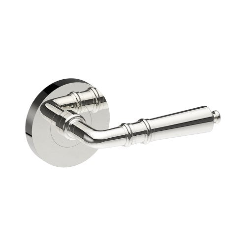 LATINA Door Handles on Ø65mm Rose (Latch/Lock Sold Seperately) in Polished Stainless Steel