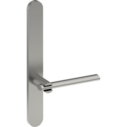 PRONTO Door Handle on B01 EXTERNAL Australian Standard Backplate, Concealed Fixing (Half Set) in Satin Stainless