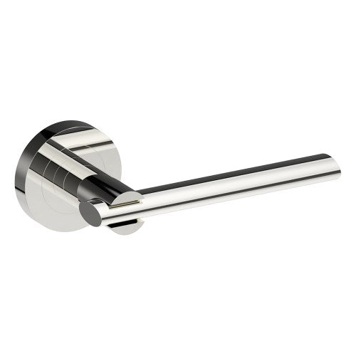 PRONTO Door Handles on Ø52mm Rose (Latch/Lock Sold Separately) in Polished Stainless Steel