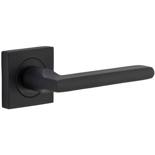 Door Lever Baltimore Square Rose Pair Matt Black H52xW52xP55mm
(Latch/Lock Sold Separately) in Matt Black